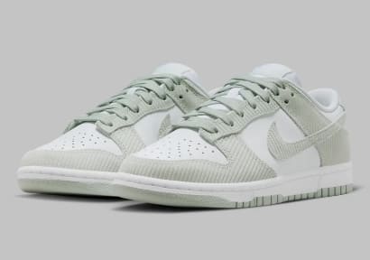 Nike Dunk Low Grey Corduroy Foto 1