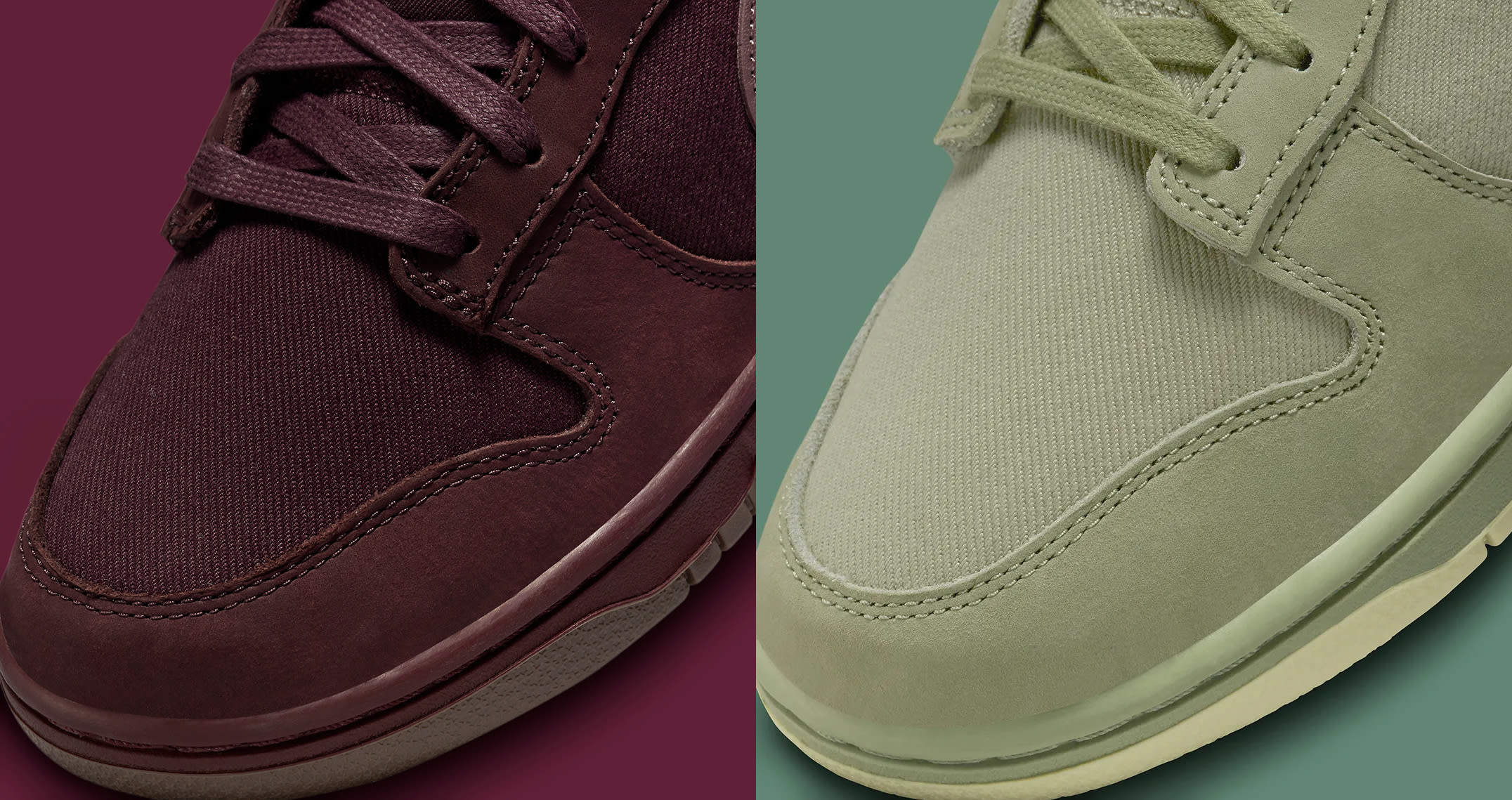 Nike Dunk Low Premium Burgundy Crush Oil Green Foto