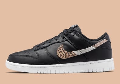 Nike Dunk Low SE Black Animal Swoosh Foto 1