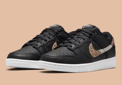 Nike Dunk Low SE Black Animal Swoosh Foto 2