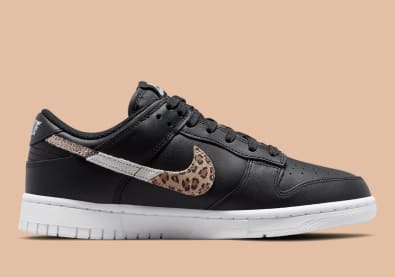 Nike Dunk Low SE Black Animal Swoosh Foto 3