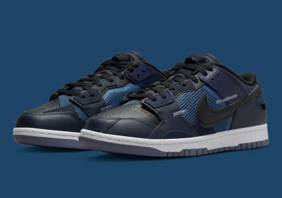 Nike Dunk Low Scrap Black Navy Foto 2