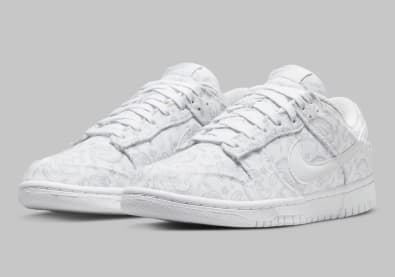 Nike Dunk Low White Paisley Foto 1