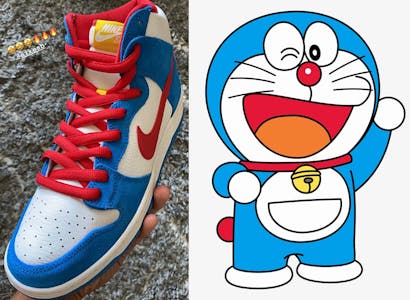 De geruchten gaan dat deze Nike SB Dunk High "Doraemon" later dit jaar zal gaan droppen