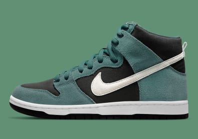 Nike SB Dunk High Green Suede Foto 1