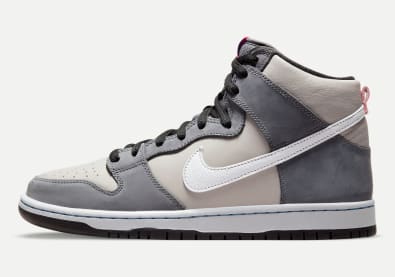 Nike SB Dunk High Medium Grey Foto 2