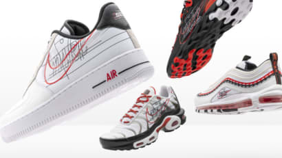 Carolyn Davidson's Swoosh-schetsen zijn gebruikt als inspiratie voor het Nike Script Swoosh Pack