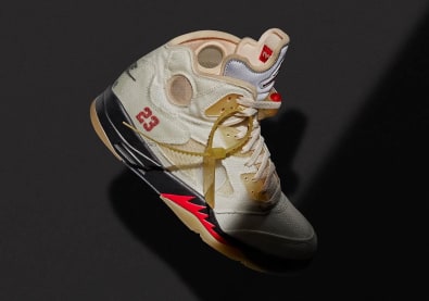 Nike onthult de de volledige Off-White x Air Jordan 5 "Sail"  Collection