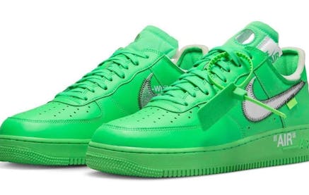 Off White x Nike Air Force 1 Low Light Green Spark Foto 1