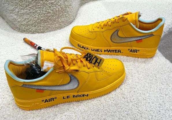 Here Are The Official Images Of The Off-White x Nike Air Force 1 “University  Gold” - GQ Middle East