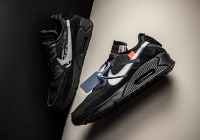 De Off-White x Nike Air Max 90 "Black/White" gaat droppen in Januari