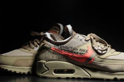 Nieuwe beelden van de Off-White x Nike Air Max 90 "Desert Ore"