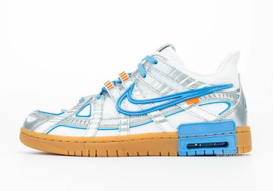 Eerste foto's van de upcoming Off-White x Nike Air Rubber Dunk University Blue