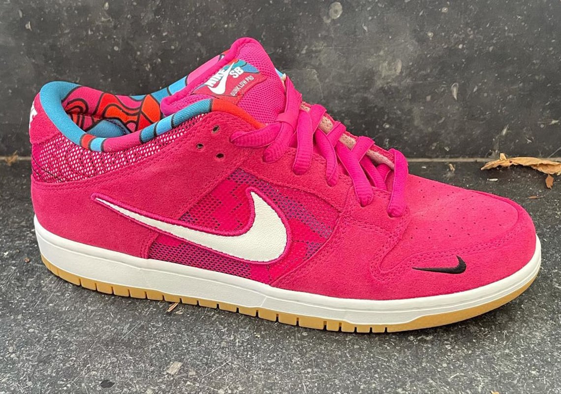 Gespot Vier nieuwe Parra x Nike SB Dunk Low sneaker Sneaker Squad