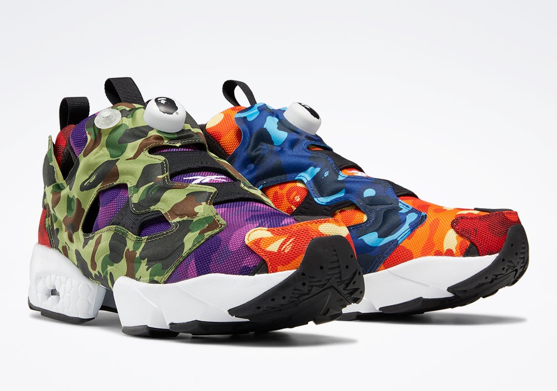 Reebok insta pump cheap fury bape