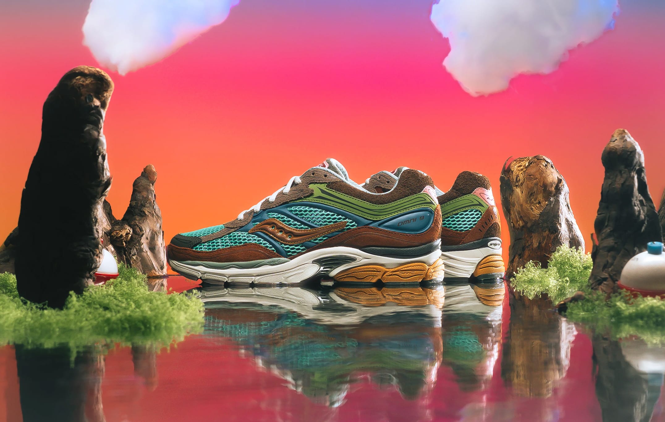 Sneaker Politics x Saucony Pro Grid Omni 9 Sportsmans Paradise