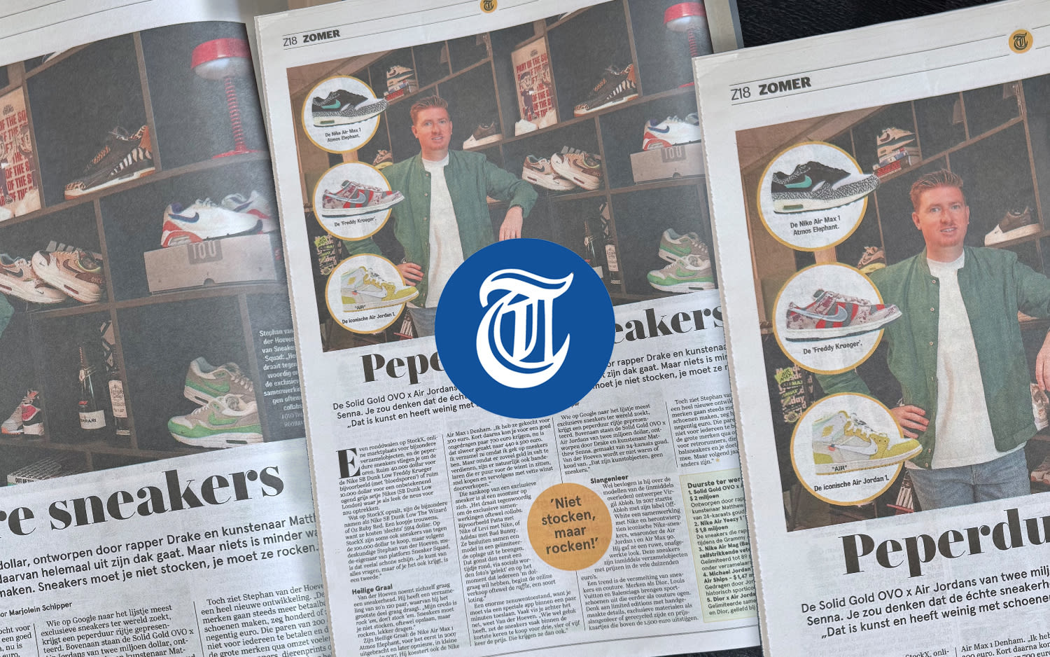 Sneaker Squad vandaag in de krant van de Telegraaf