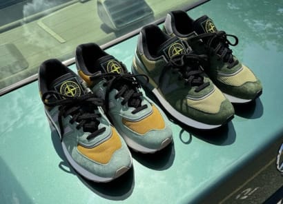 Stone Island x New Balance 574 sneaker foto 1