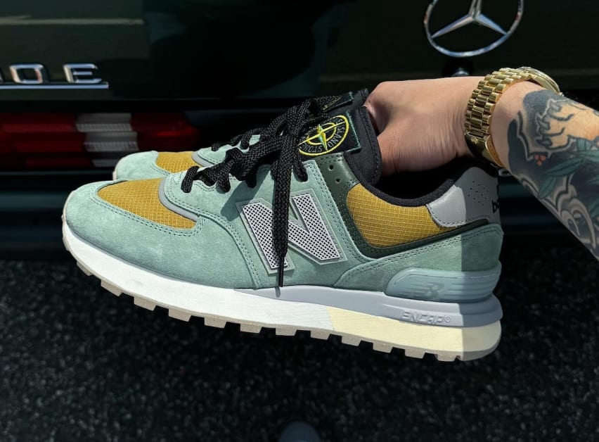 Stone Island x New Balance 574 sneaker foto 2