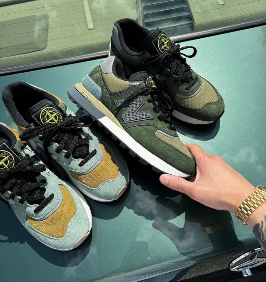 Stone Island x New Balance 574 sneaker foto 3