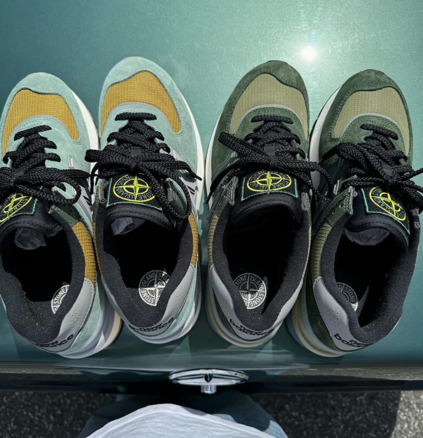 Stone Island x New Balance 574 sneaker foto 4