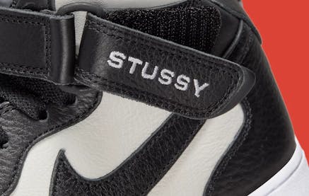 Stussy x Nike Air Force 1 Mid Black Grey Foto 11