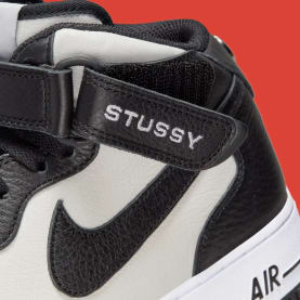 Stussy x Nike Air Force 1 Mid Black Grey Foto 11