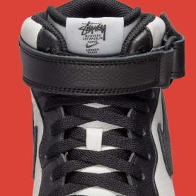 Stussy x Nike Air Force 1 Mid Black Grey Foto 12