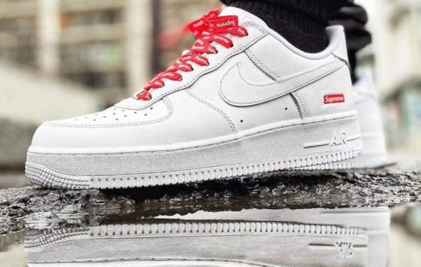 Supreme x Nike Air Force 1 Low Box Logo White