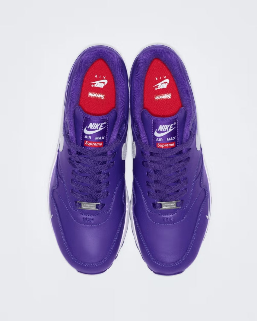 Supreme x Nike Air Max 1 Varsity Purple Foto 4