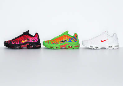 Donderdag dropt de Supreme x Nike Air Max Plus collab in drie colorways