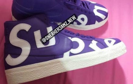 Supreme x Nike SB Blazer Mid Purple Foto 1