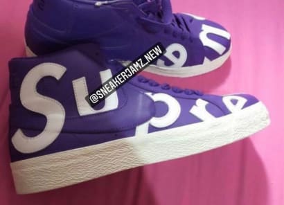 Supreme x Nike SB Blazer Mid Purple Foto 1