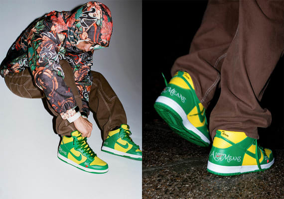 Supreme x Nike SB Dunk High By Any Means Green Foto 1