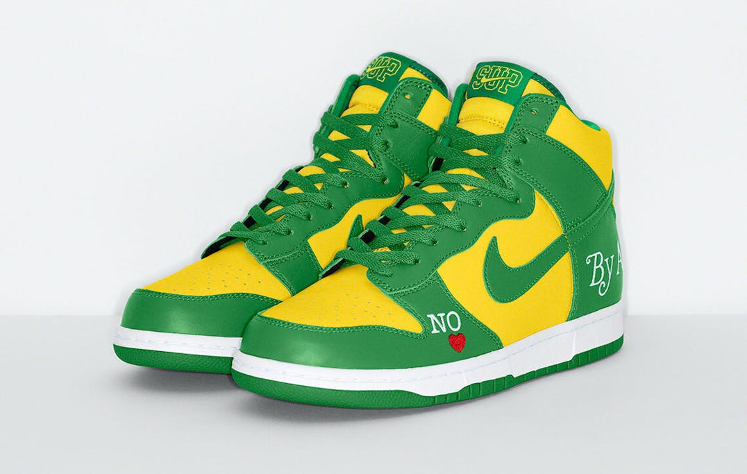 Supreme x Nike SB Dunk High By Any Means Green Foto 2