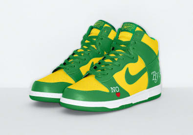 Supreme x Nike SB Dunk High By Any Means Green Foto 2