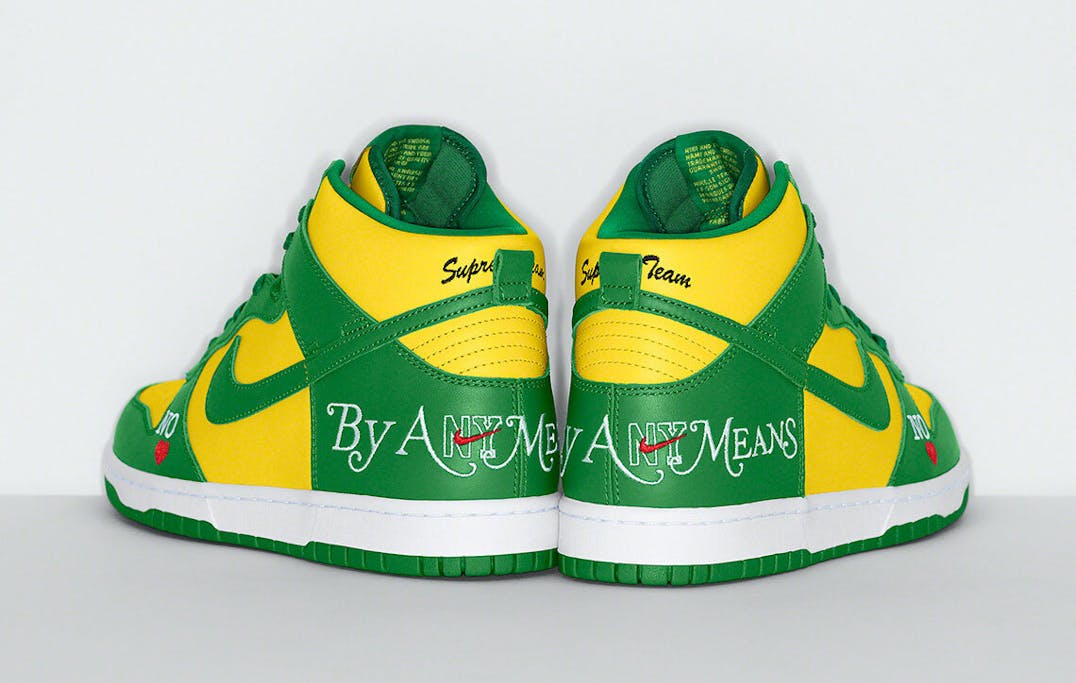 Supreme x Nike SB Dunk High By Any Means Green Foto 3