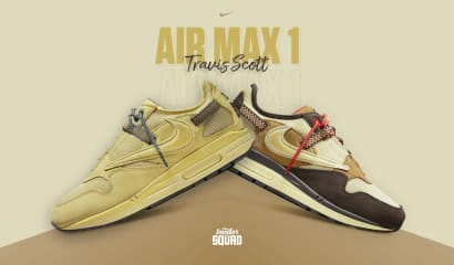 TRAVIS SCOTT X NIKE AIR MAX 1 BAROQUE BROWN Saturn gold