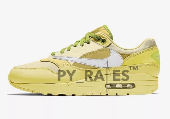 Travis Scott Nike Air Max 1 Saturn Gold Tea Tree Mist Tent