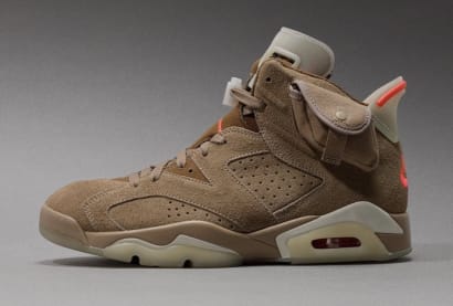 Travis Scott viert het 30 jarig bestaan van de Jordan 6 met deze British Khaki colorway