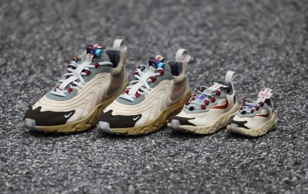 De Travis Scott x Nike Air Max 270 React Cactus Trails dropt voor de hele familie