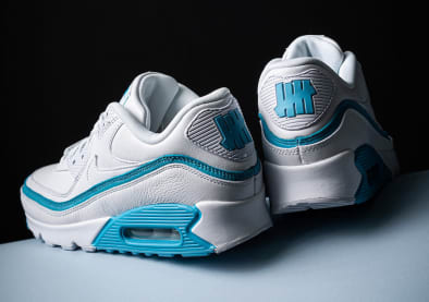 First Look: De UNDEFEATED x Nike Air Max 90 "White Blue Fury"