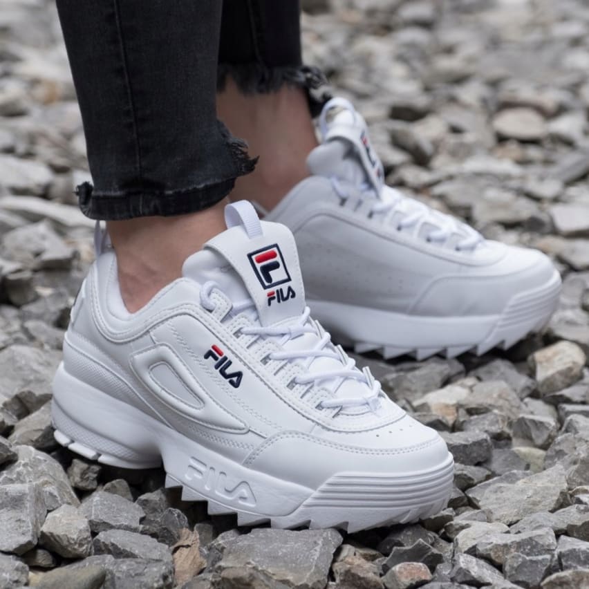 Witte Fila Disruptor Sneakers voor dames