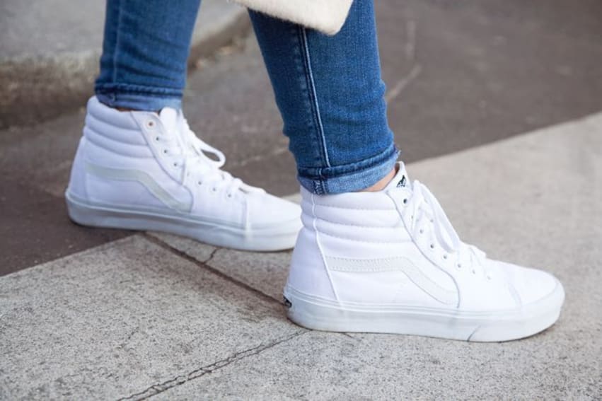 Witte Vans Sk8 Hi sneakers voor dames