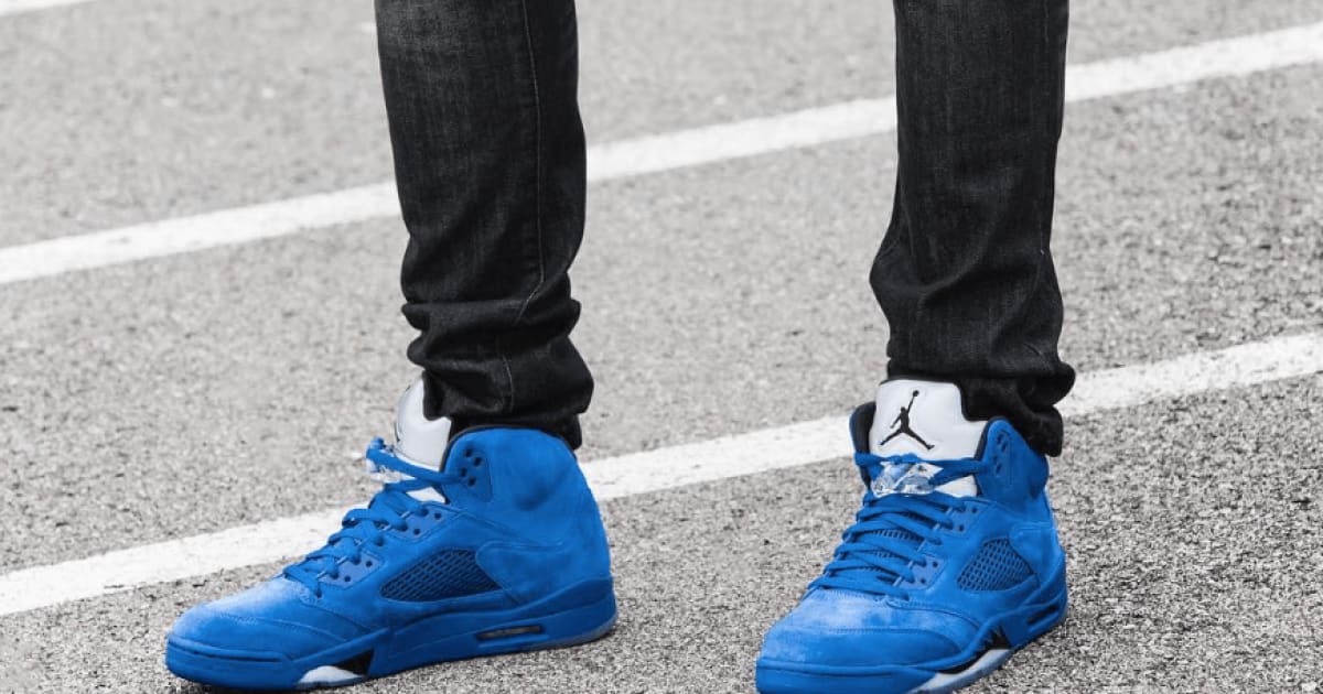 air jordan 5 retro blue suede