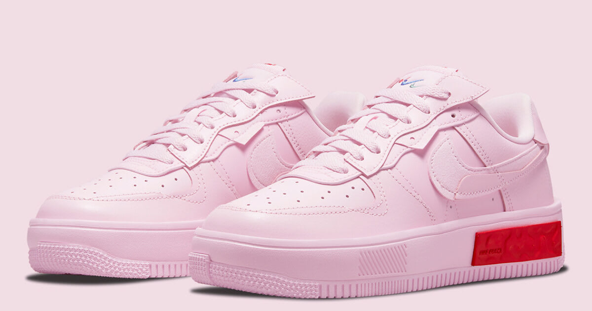 two tone pink air force ones