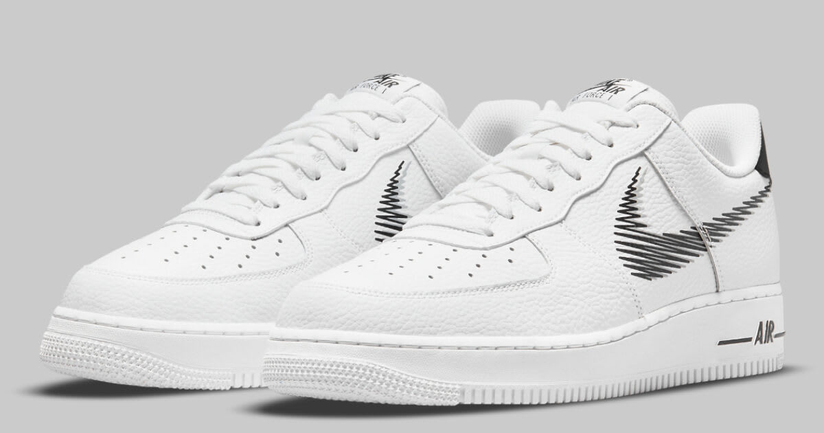 zwart witte nike air force 1