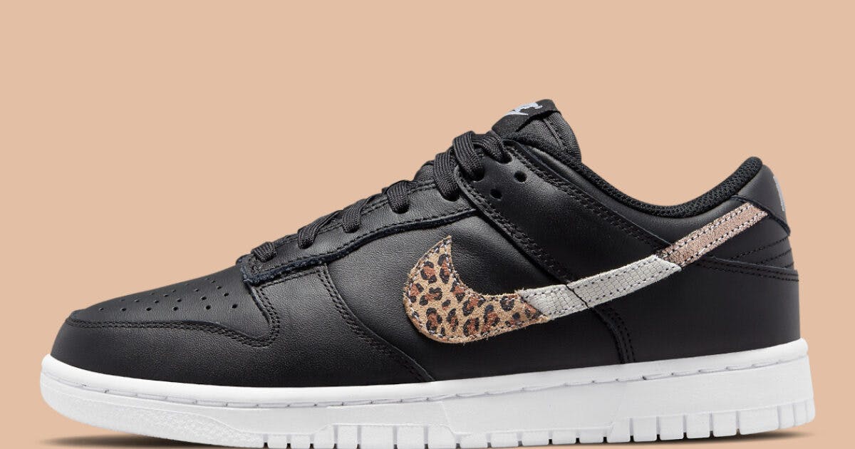 nike dunk low animal black