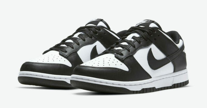 nike dunk low retro white mens black