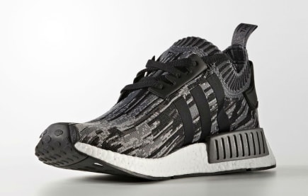 Aankomende release: Adidas NMD R1 Primeknit Glitch Camo Black Grey